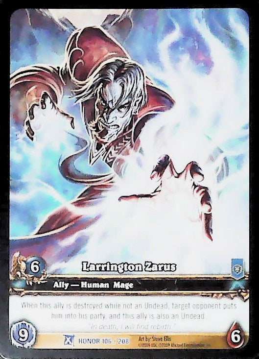 World of Warcraft TCG | Larrington Zarus (Extended Art) - Fields of Honor 106/208 | The Nerd Merchant