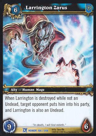 World of Warcraft TCG | Larrington Zarus - Fields of Honor 106/208 | The Nerd Merchant