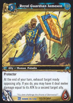 World of Warcraft TCG | Royal Guardian Jameson - Fields of Honor 115/208 | The Nerd Merchant