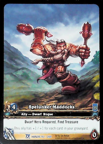 World of Warcraft TCG | Spelunker Maddocks (Extended Art) - Fields of Honor 117/208 | The Nerd Merchant