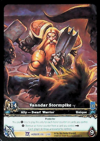 World of Warcraft TCG | Vanndar Stormpike (Extended Art) - Fields of Honor 118/208 | The Nerd Merchant