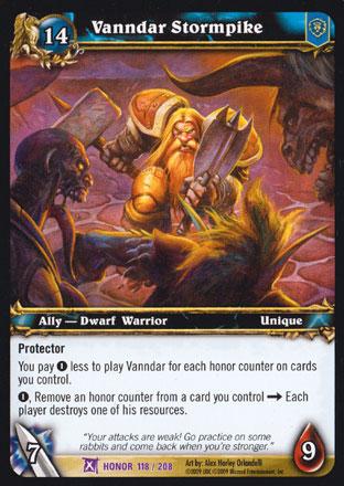 World of Warcraft TCG | Vanndar Stormpike - Fields of Honor 118/208 | The Nerd Merchant