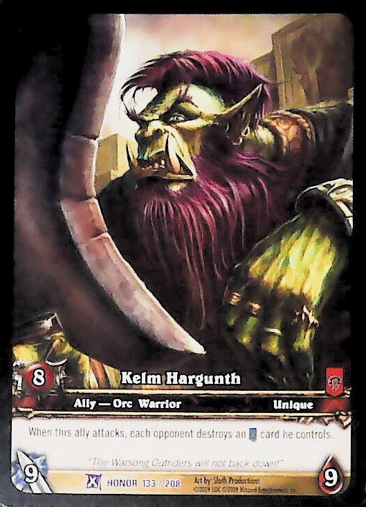 World of Warcraft TCG | Kelm Hargunth (Extended Art) - Fields of Honor 133/208 | The Nerd Merchant