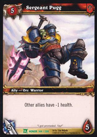 World of Warcraft TCG | Sergeant Pugg - Fields of Honor 144/208 | The Nerd Merchant