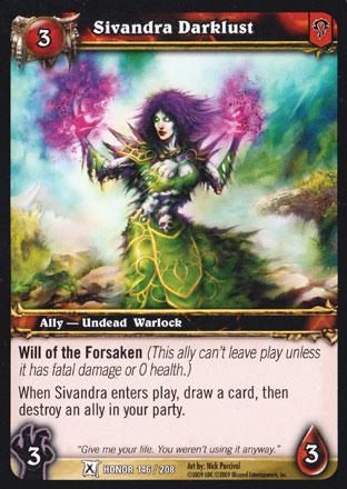 World of Warcraft TCG | Sivandra Darklust - Fields of Honor 146/208 | The Nerd Merchant