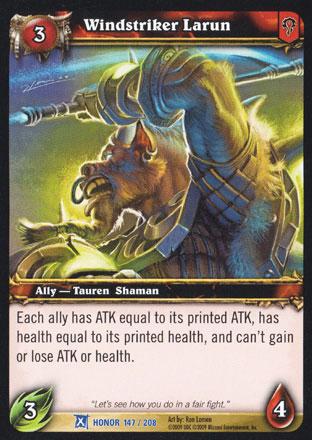 World of Warcraft TCG | Windstriker Larun - Fields of Honor 147/208 | The Nerd Merchant