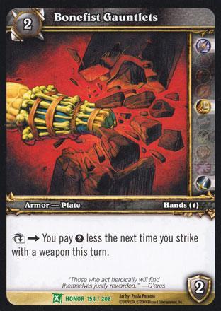 World of Warcraft TCG | Bonefist Gauntlets (Foil) - Fields of Honor 154/208 | The Nerd Merchant