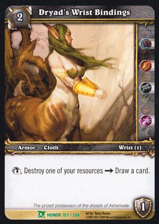 World of Warcraft TCG | Dryad's Wrist Bindings - Fields of Honor 157/208 | The Nerd Merchant