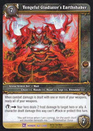 World of Warcraft TCG | Vengeful Gladiator's Earthshaker - Fields of Honor 162/208 | The Nerd Merchant