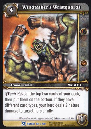 World of Warcraft TCG | Windtalker's Wristguards - Fields of Honor 164/208 | The Nerd Merchant