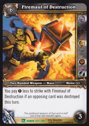 World of Warcraft TCG | Firemaul of Destruction - Fields of Honor 172/208 | The Nerd Merchant