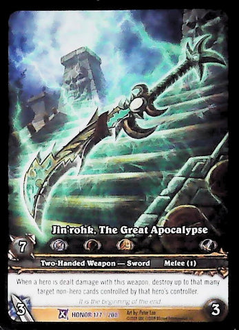 World of Warcraft TCG | Jin'rohk, The Great Apocalypse (Extended Art) - Fields of Honor 177/208 | The Nerd Merchant