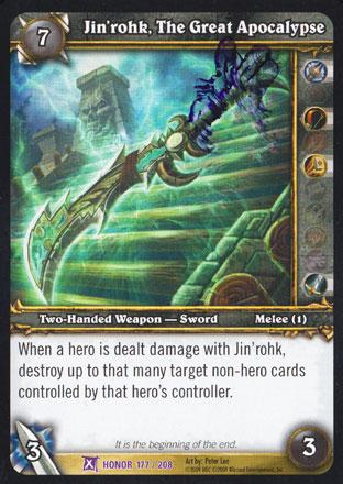 World of Warcraft TCG | Jin'rohk, The Great Apocalypse - Fields of Honor 177/208 | The Nerd Merchant