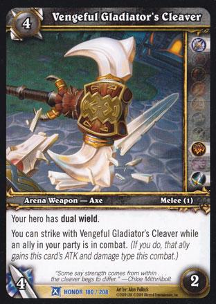 World of Warcraft TCG | Vengeful Gladiator's Cleaver - Fields of Honor 180/208 | The Nerd Merchant