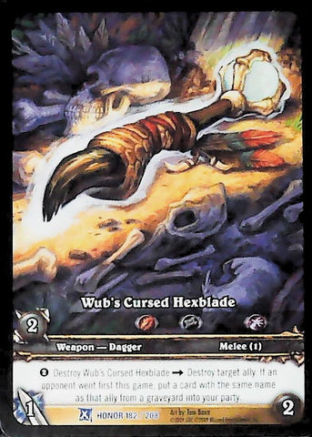 World of Warcraft TCG | Wub's Cursed Hexblade (Extended Art) - Fields of Honor 182/208 | The Nerd Merchant