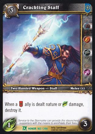 World of Warcraft TCG | Crackling Staff - Fields of Honor 183/208 | The Nerd Merchant