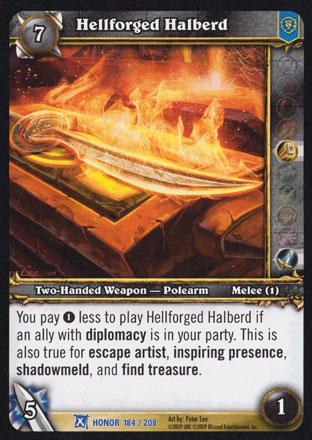 World of Warcraft TCG | Hellforged Halberd - Fields of Honor 184/208 | The Nerd Merchant