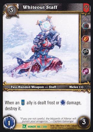 World of Warcraft TCG | Whiteout Staff - Fields of Honor 186/208 | The Nerd Merchant