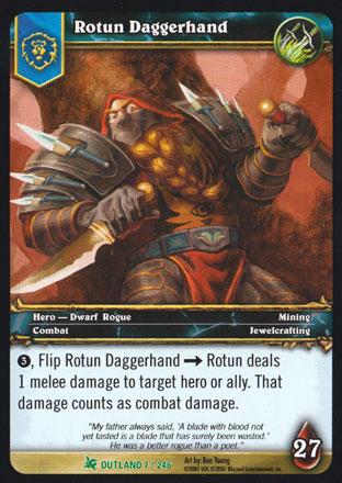 World of Warcraft TCG | Rotun Daggerhand - Fires of Outland 7/246 | The Nerd Merchant