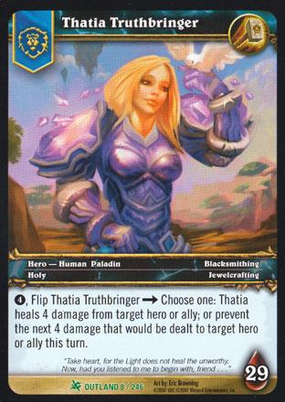 World of Warcraft TCG | Thatia Truthbringer - Fires of Outland 8/246 | The Nerd Merchant