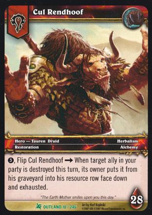 World of Warcraft TCG | Cul Rendhoof - Fires of Outland 10/246 | The Nerd Merchant