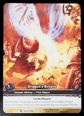 World of Warcraft TCG | Dragon's Breath (Extended Art) - Fires of Outland 39/246 | The Nerd Merchant