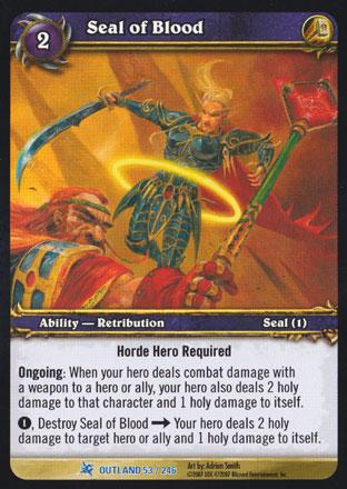 World of Warcraft TCG | Seal of Blood - Fires of Outland 53/246 | The Nerd Merchant