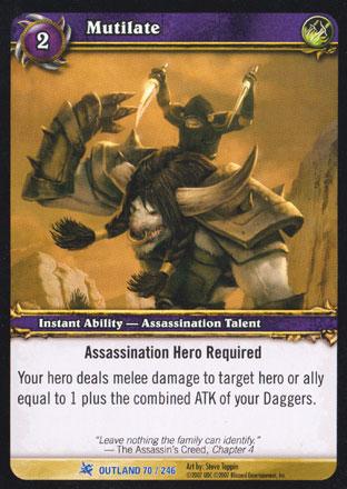World of Warcraft TCG | Mutilate - Fires of Outland 70/246 | The Nerd Merchant