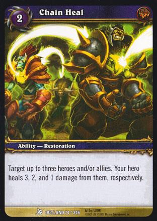 World of Warcraft TCG | Chain Heal - Fires of Outland 74/246 | The Nerd Merchant