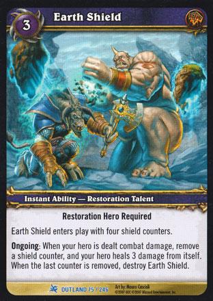 World of Warcraft TCG | Earth Shield - Fires of Outland 75/246 | The Nerd Merchant