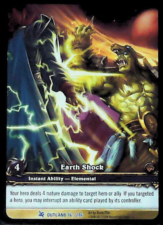 World of Warcraft TCG | Earth Shock (Extended Art) - Fires of Outland 76/246 | The Nerd Merchant