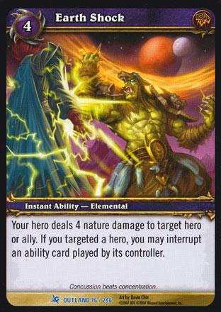 World of Warcraft TCG | Earth Shock - Fires of Outland 76/246 | The Nerd Merchant