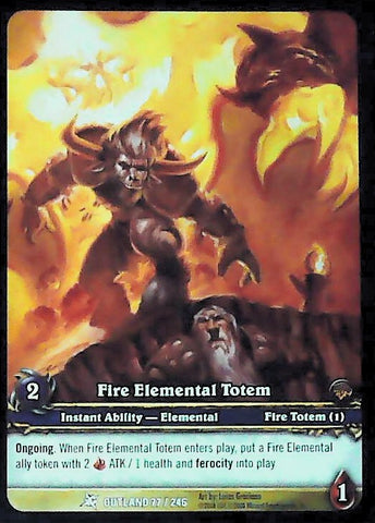 World of Warcraft TCG | Fire Elemental Totem (Extended Art) - Fires of Outland 77/246 | The Nerd Merchant