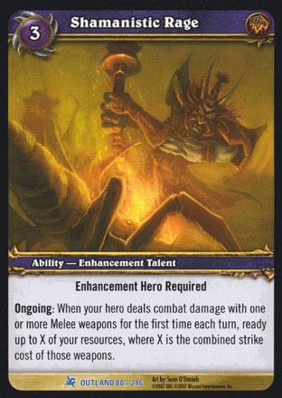 World of Warcraft TCG | Shamanistic Rage - Fires of Outland 80/246 | The Nerd Merchant