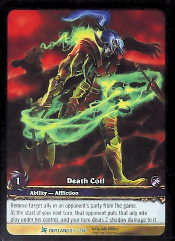 World of Warcraft TCG | Death Coil (Extended Art) - Fires of Outland 83/246 | The Nerd Merchant