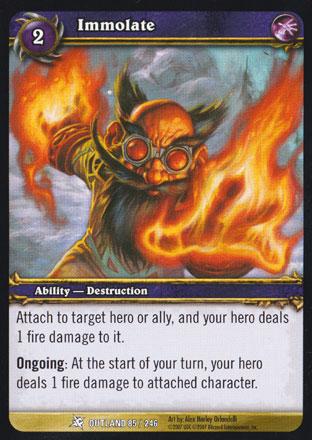 World of Warcraft TCG | Immolate - Fires of Outland 85/246 | The Nerd Merchant