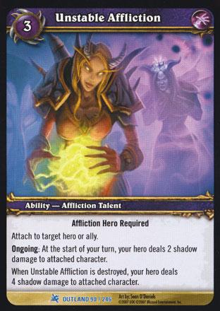 World of Warcraft TCG | Unstable Affliction - Fires of Outland 90/246 | The Nerd Merchant