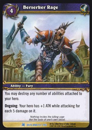 World of Warcraft TCG | Berserker Rage - Fires of Outland 91/246 | The Nerd Merchant