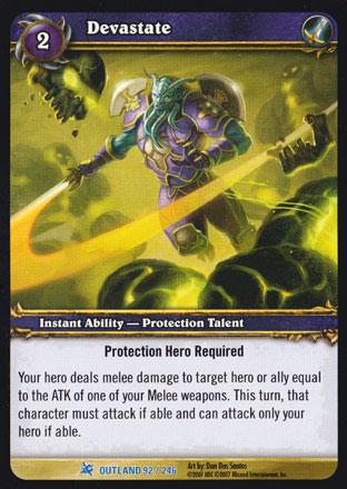 World of Warcraft TCG | Devastate - Fires of Outland 92/246 | The Nerd Merchant