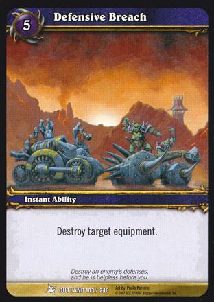 World of Warcraft TCG | Defensive Breach - Fires of Outland 103/246 | The Nerd Merchant