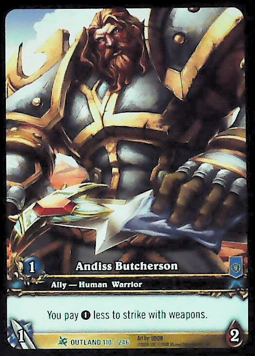 World of Warcraft TCG | Andiss Butcherson (Extended Art) - Fires of Outland 110/246 | The Nerd Merchant