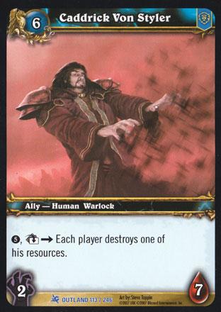 World of Warcraft TCG | Caddrick Von Styler - Fires of Outland 113/246 | The Nerd Merchant