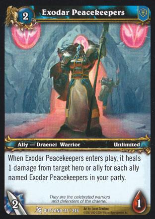 World of Warcraft TCG | Exodar Peacekeepers - Fires of Outland 117/246 | The Nerd Merchant