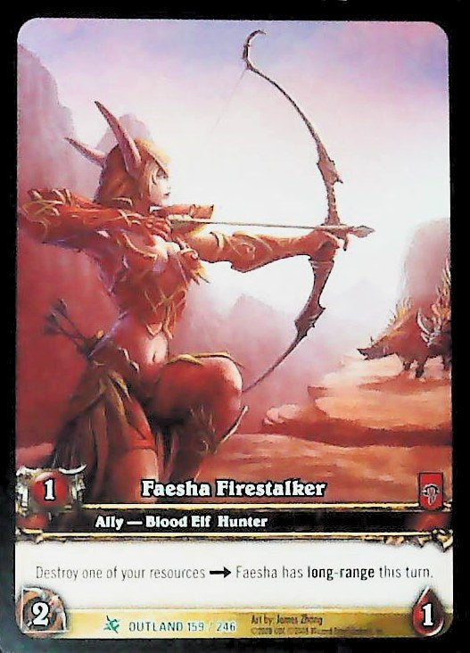 World of Warcraft TCG | Faesha Firestalker (Extended Art) - Fires of Outland 159/246 | The Nerd Merchant