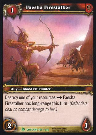 World of Warcraft TCG | Faesha Firestalker - Fires of Outland 159/246 | The Nerd Merchant