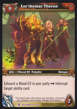 World of Warcraft TCG | Lor'themar Theron - Fires of Outland 171/246 | The Nerd Merchant