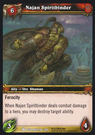 World of Warcraft TCG | Najan Spiritbender - Fires of Outland 178/246 | The Nerd Merchant