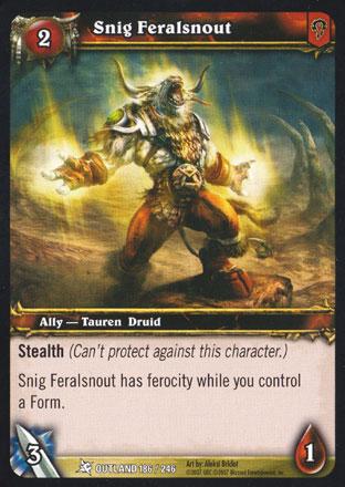 World of Warcraft TCG | Snig Feralsnout - Fires of Outland 186/246 | The Nerd Merchant