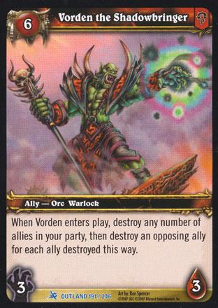 World of Warcraft TCG | Vorden the Shadowbringer - Fires of Outland 191/246 | The Nerd Merchant