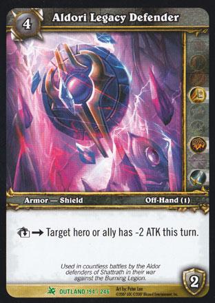 World of Warcraft TCG | Aldori Legacy Defender - Fires of Outland 194/246 | The Nerd Merchant